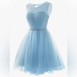 DRESSY SKY BLUE TULLE DRESS SIZE 6